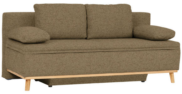 SCHLAFSOFA in Webstoff Hellgrün  - Naturfarben/Hellgrün, KONVENTIONELL, Holz/Textil (203/95/96cm) - Venda