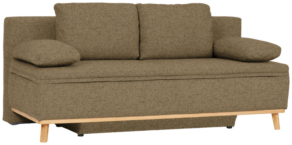 SCHLAFSOFA in Webstoff Hellgrün  - Naturfarben/Hellgrün, Konventionell, Holz/Textil (203/95/96cm) - Venda