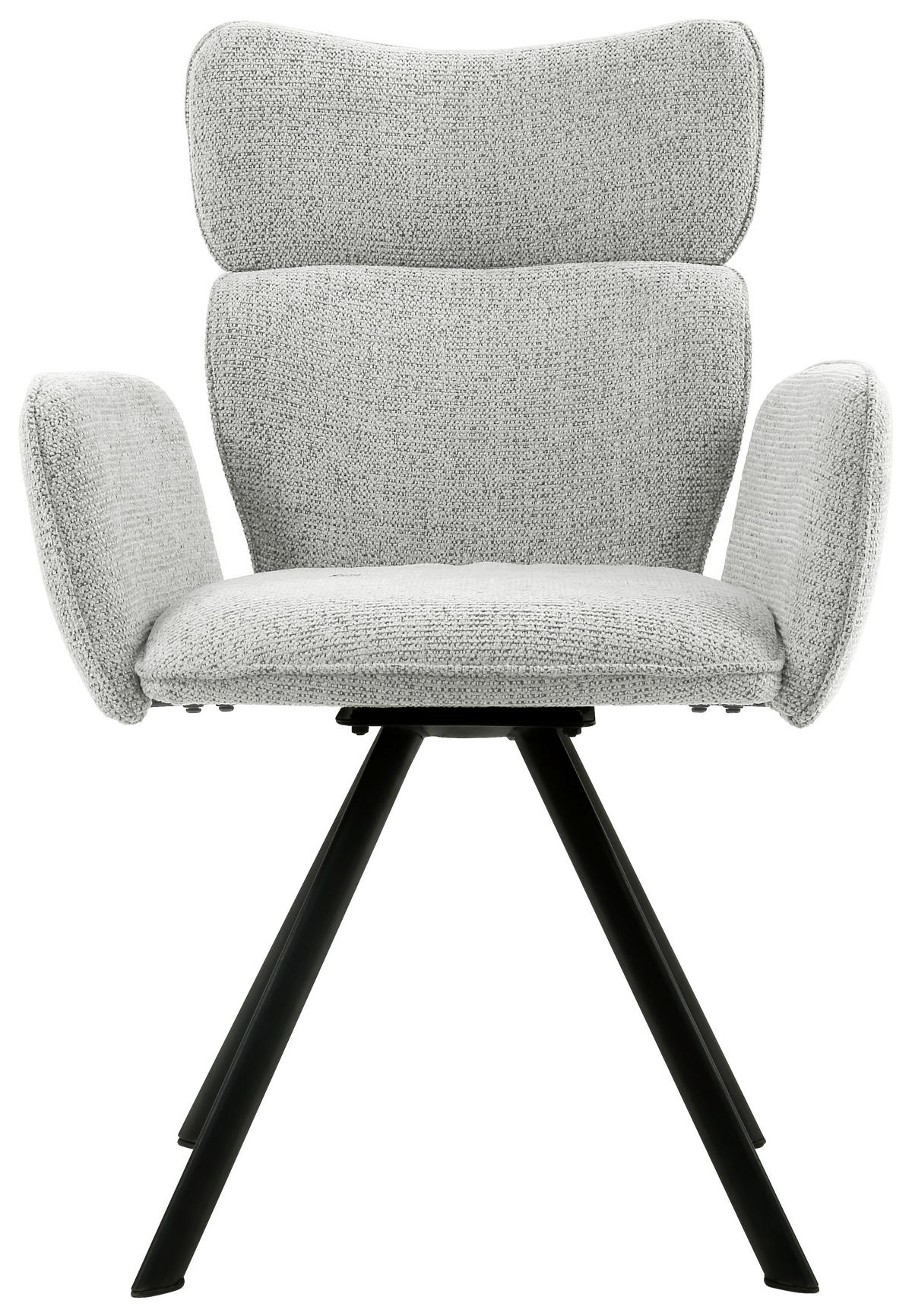 ARMLEHNSTUHL  in Eisen Leinenoptik  - Schwarz/Grau, Design, Holz/Textil (64,5/93/61cm) - Hom`in