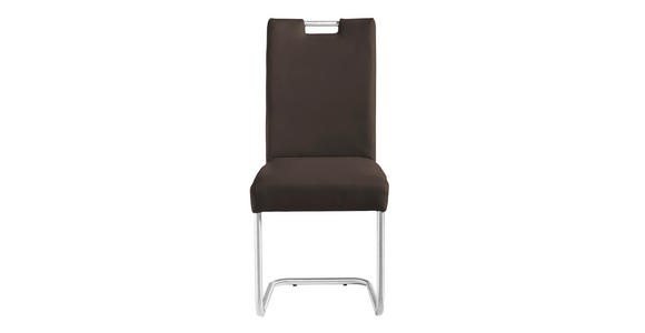 SCHWINGSTUHL Lederlook Grau, Edelstahlfarben - Edelstahlfarben/Grau, Design, Textil/Metall (48/99/69cm) - Valnatura