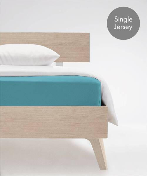 SPANNBETTTUCH Jenny C Single-Jersey - Petrol, Basics, Textil (100/200cm) - Fleuresse