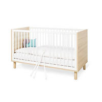 GITTERBETT PINOLINO FLOW 145/75/85 cm  - Eschefarben/Weiß, Design, Holzwerkstoff (145/75/85cm) - Pinolino
