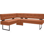 ECKBANK 158/200 cm  in Braun, Orange  - Schwarz/Braun, Design, Textil/Metall (158/200cm) - Dieter Knoll