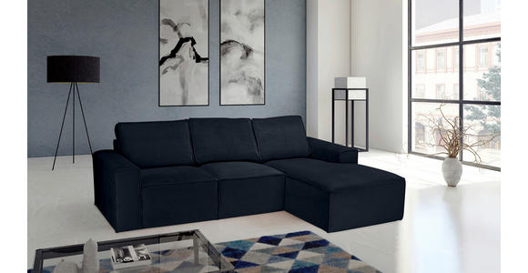 ECKSOFA Anthrazit Chenille - Anthrazit/Schwarz, KONVENTIONELL, Kunststoff/Textil (272/168cm) - Carryhome