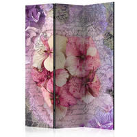 SKÄRMVÄGG  i trä, textil  lila, pink  - lila/pink, Basics, trä/textil (135/172/3cm) - artgeist