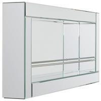 VINHYLLA 120/52/14 cm  - silver, Lifestyle, trämaterial/glas (120/52/14cm) - Xora