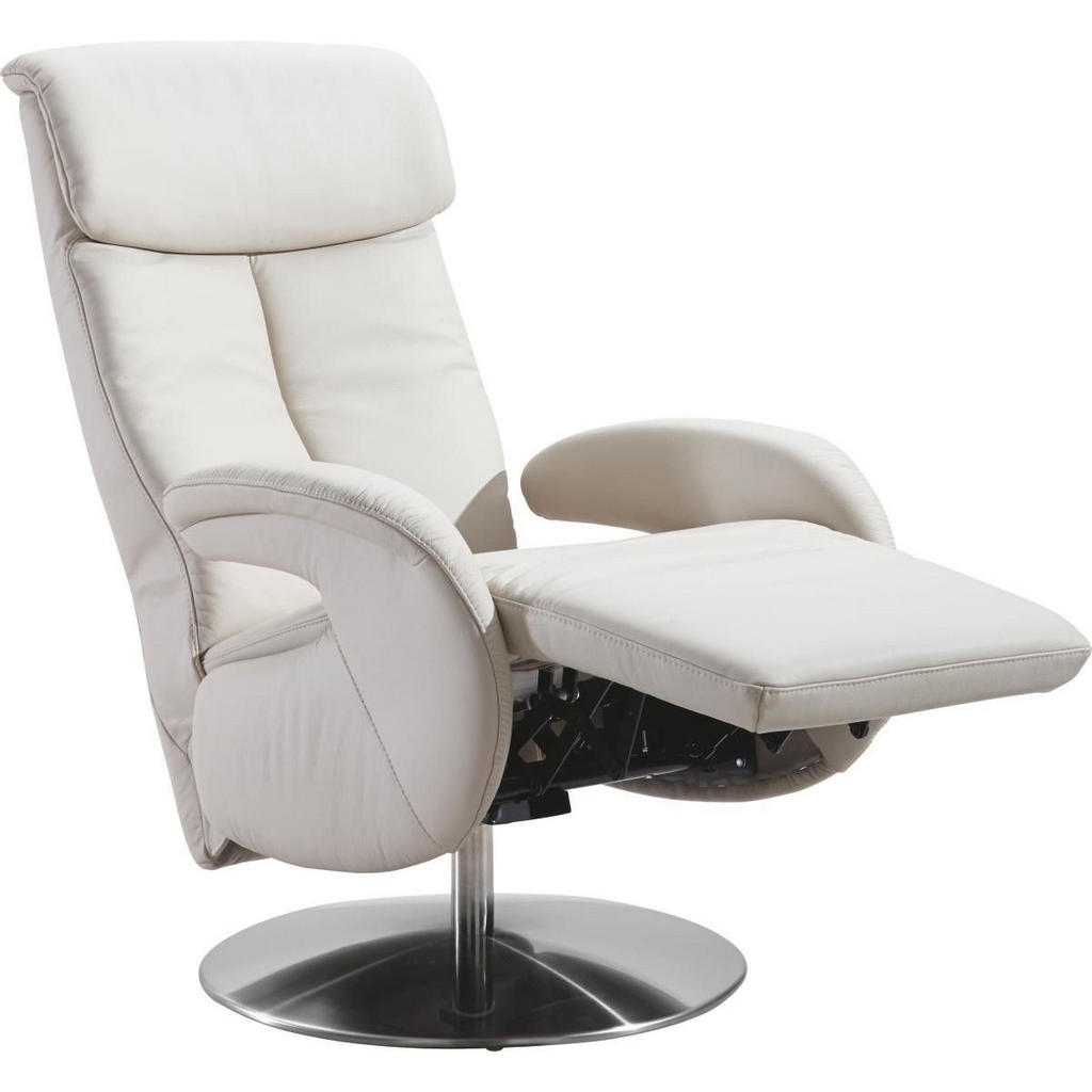 Thumbnail - Cantus Relaxsessel, Beige, Leder, Echtleder, Color-Finish-Leder, Longlife-Leder, 70x114x80 cm, Goldenes M, Fußauswahl, L...