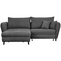 HÖRNSOFFA i struktur antracit  - svart/antracit, Design, trä/textil (245/161cm) - Livetastic