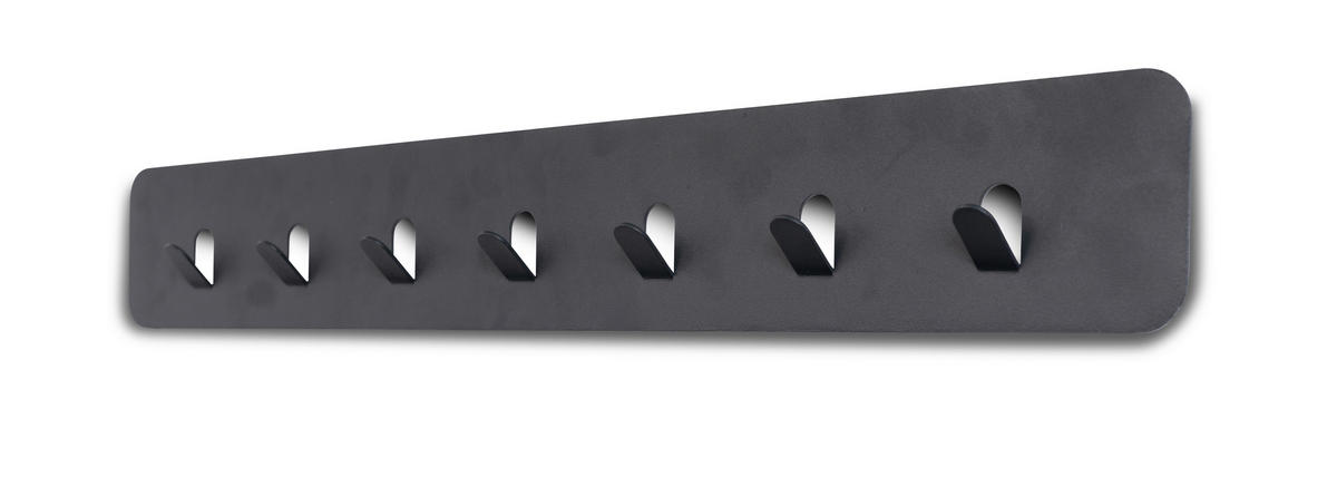 HAKENLEISTE  in Anthrazit  - Anthrazit, Design, Metall (70/10/3cm) - Xora