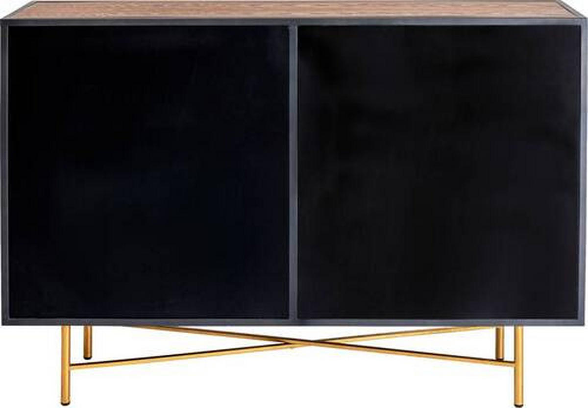 SIDEBOARD 135/95/38 cm  - Goldfarben/Multicolor, Design, Glas/Holz (135/95/38cm) - Ambia Home