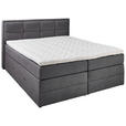 BOXSPRINGBETT 160/200 cm  in Anthrazit  - Anthrazit/Schwarz, KONVENTIONELL, Kunststoff/Textil (160/200cm) - Carryhome