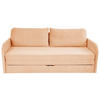 SCHLAFSOFA in Flachgewebe Aprikose  - Aprikose/Schwarz, Design, Kunststoff/Textil (203/77/86cm) - MID.YOU