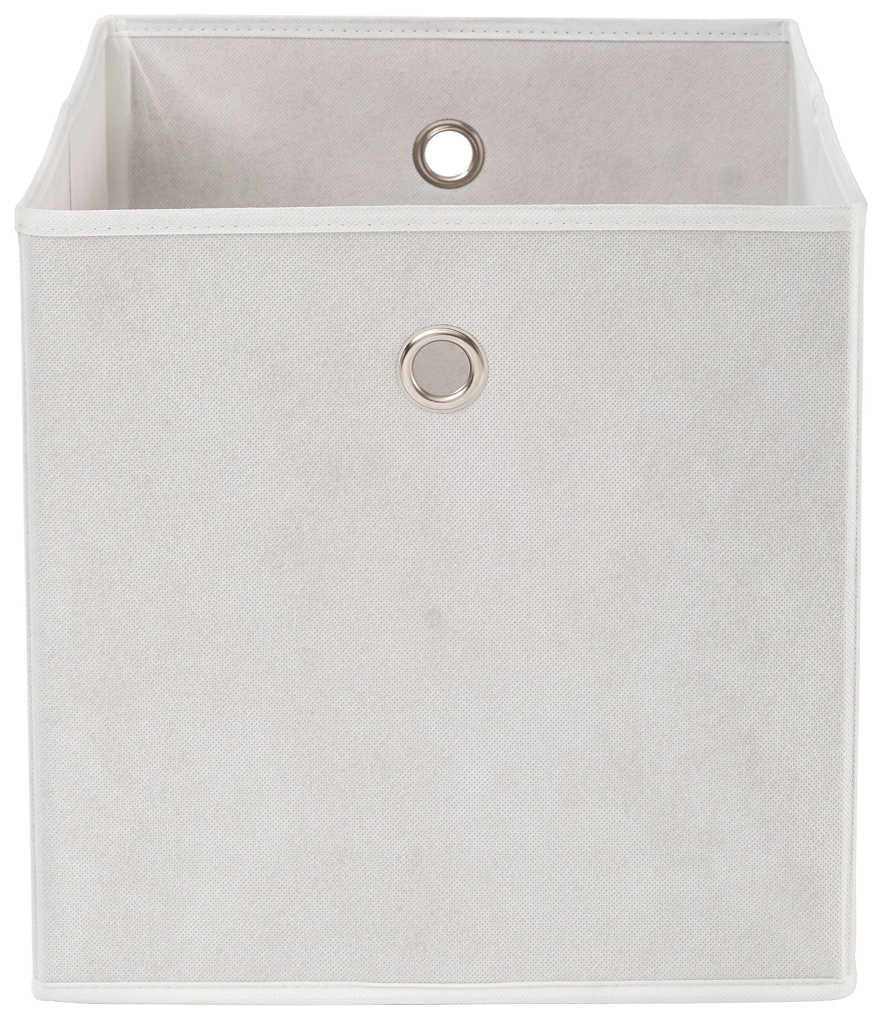 VIKBAR FÖRVARINGSKORG  32/32/32 cm  - vit/silver, Design, metall/textil (32/32/32cm) - Best Price