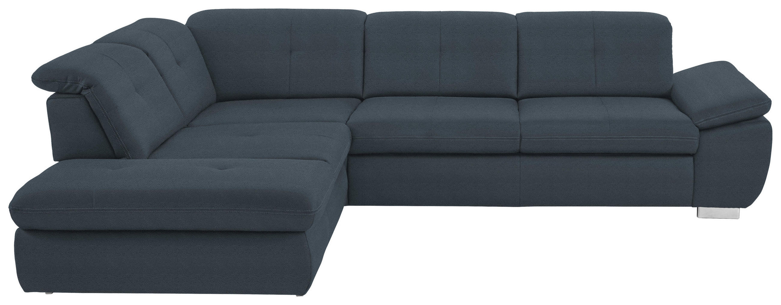 ECKSOFA Dunkelblau Mikrofaser  - Dunkelblau, Design, Textil/Metall (260/318cm) - Beldomo Speed