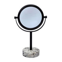 SCHMINKSPIEGEL Schwarz  - Schwarz/Weiß, Basics, Glas/Stein (19/10/30cm) - Aquanova