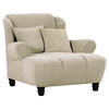 XXL-SESSEL in Flachgewebe Beige  - Beige/Schwarz, Konventionell, Holz/Textil (125/100/140cm) - Carryhome