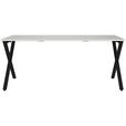SCHREIBTISCH 180/80/75 cm, Schwarz, Hellgrau, in verschiedenen Holz-Dekoren erhältlich, justierbare Füße  - Hellgrau/Schwarz, MODERN, Holzwerkstoff/Metall (180/80/75cm) - Novel