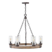LESTENEC  Linara      59,1/61 cm      E14 - črna/divji hrast, Konvencionalno, kovina/steklo (59,1/61cm) - Elstead Lighting