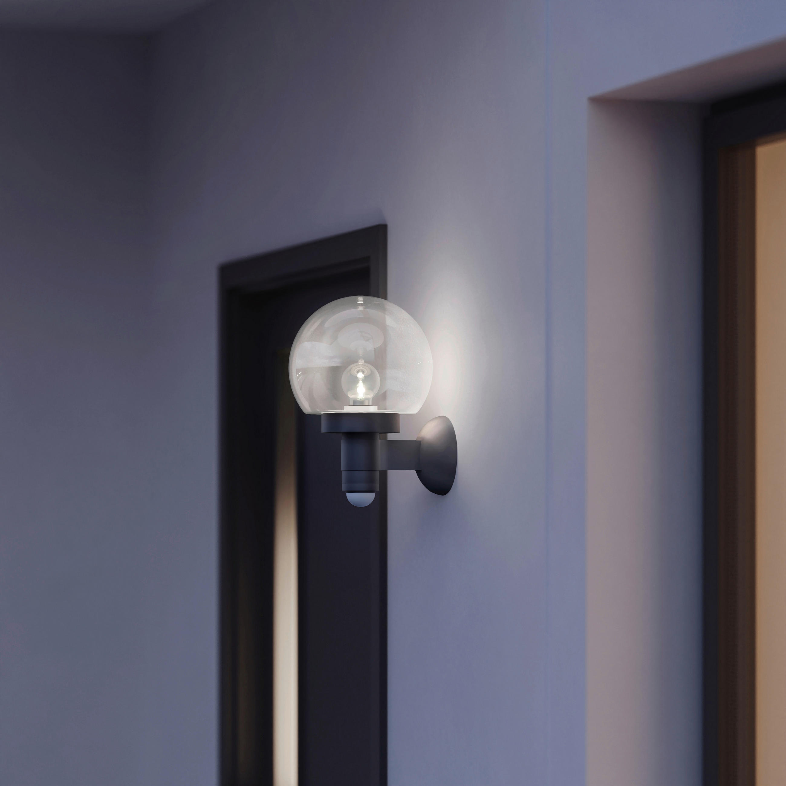 AUßENWANDLEUCHTE 25,7/21,5/33 cm   - Anthrazit, Design, Kunststoff (25,7/21,5/33cm) - Steinel
