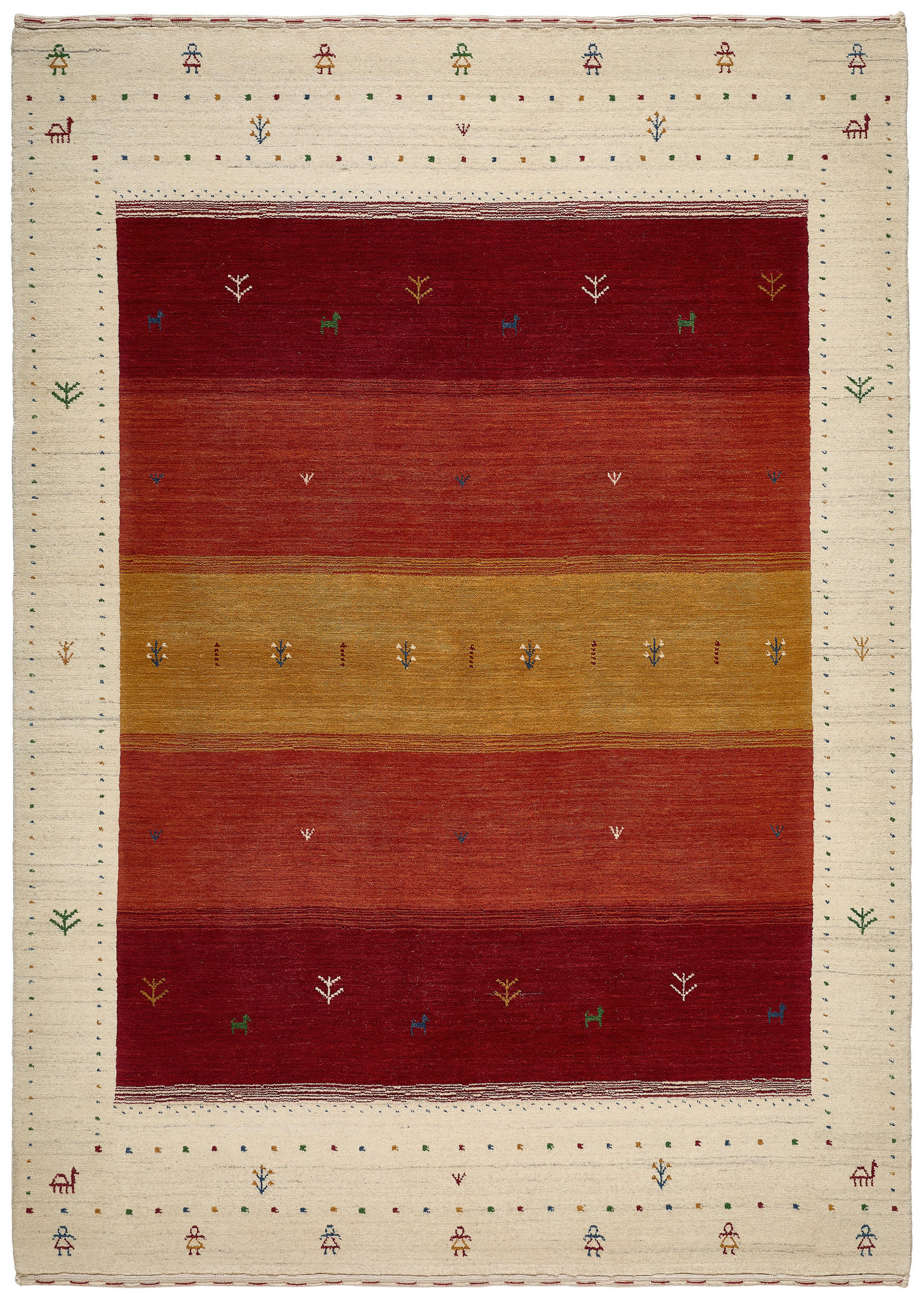 Cazaris Orientteppich Rot 70x140 cm