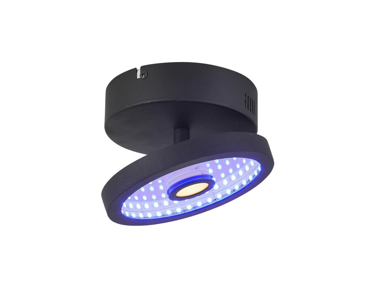 LED-STRAHLER 17/10 cm   - Schwarz, LIFESTYLE, Kunststoff/Metall (17/10cm) - Novel