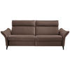 3-SITZER-SOFA in Echtleder Dunkelbraun  - Anthrazit/Dunkelbraun, Design, Leder/Metall (224/94/95cm) - Himolla
