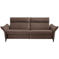 3-SITZER-SOFA in Echtleder Dunkelbraun  - Anthrazit/Dunkelbraun, Design, Leder/Metall (224/94/95cm) - Himolla