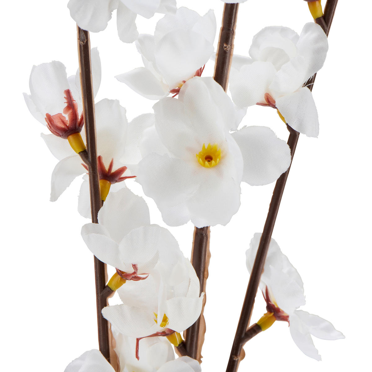 DEKOZWEIG - Creme/Braun, LIFESTYLE, Kunststoff/Textil (79cm)