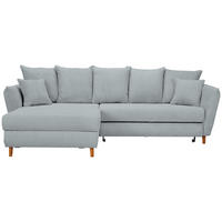 ECKSOFA in Cord Grau  - Eichefarben/Grau, Konventionell, Holz/Textil (162/284cm) - Carryhome