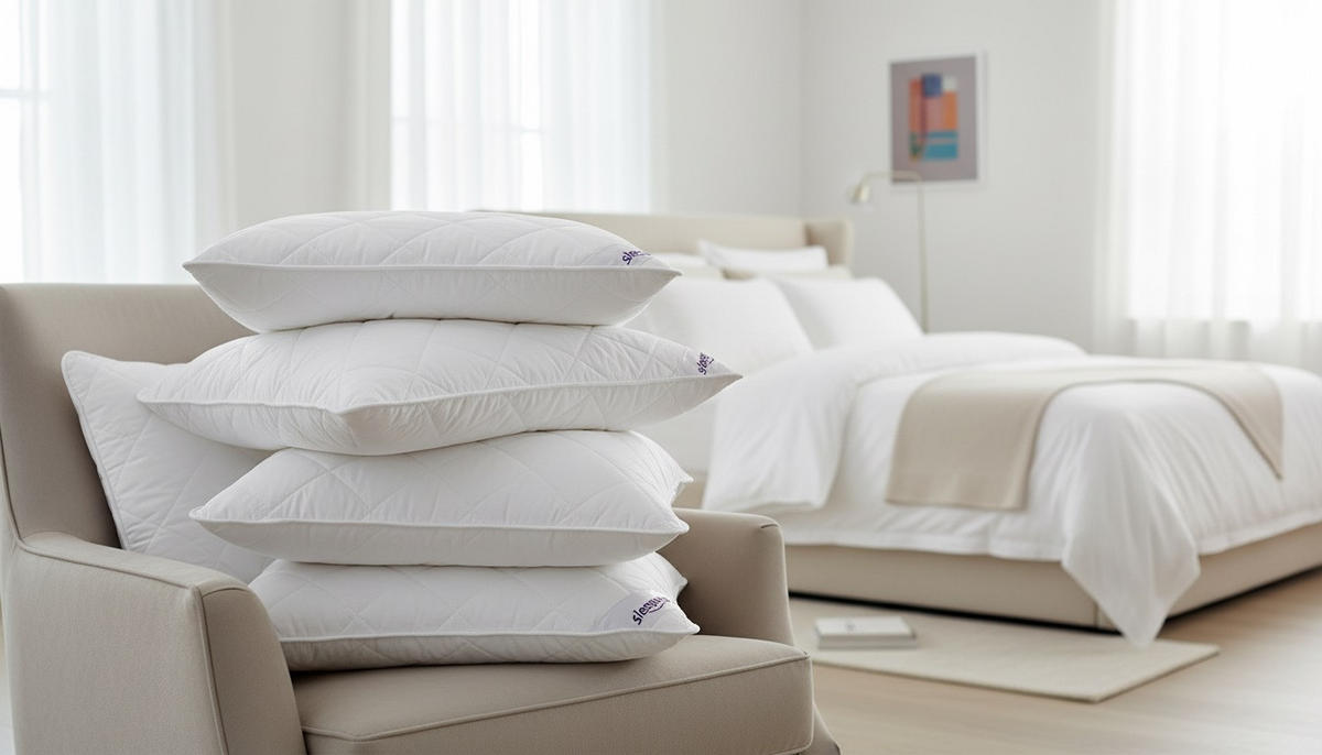 JASTUK PROŠIVENI 60/80 cm   SPRING  - bijela, Konvencionalno, tekstil (60/80cm) - Sleeptex