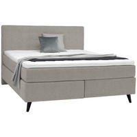 BOXSPRINGBETT 180/200 cm  in Greige  - Greige/Schwarz, Konventionell, Holz/Textil (180/200cm) - Voleo