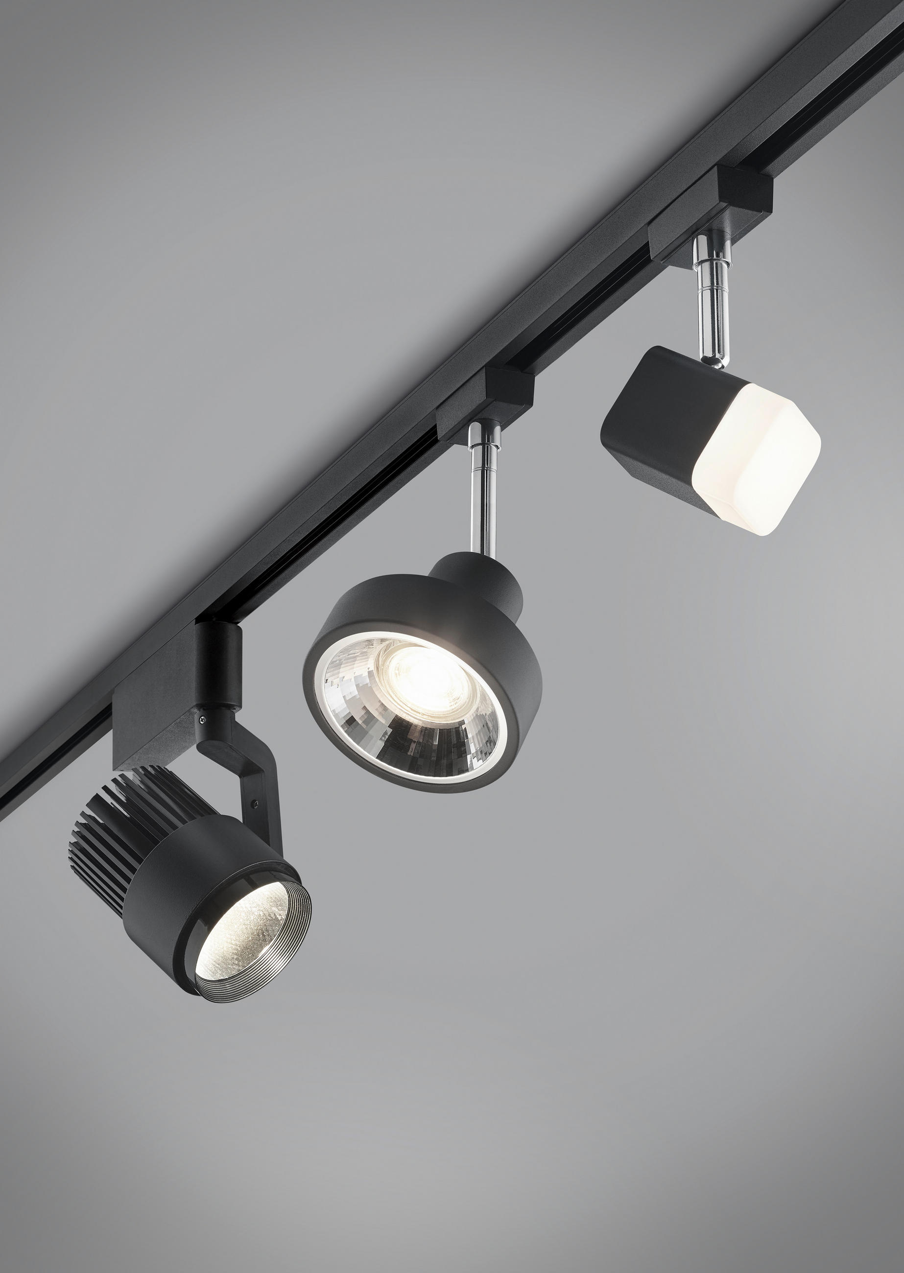 DECKENLEUCHTE Duoline 23/22,3/9 cm   - Schwarz, Basics, Metall (23/22,3/9cm) - Trio Leuchten