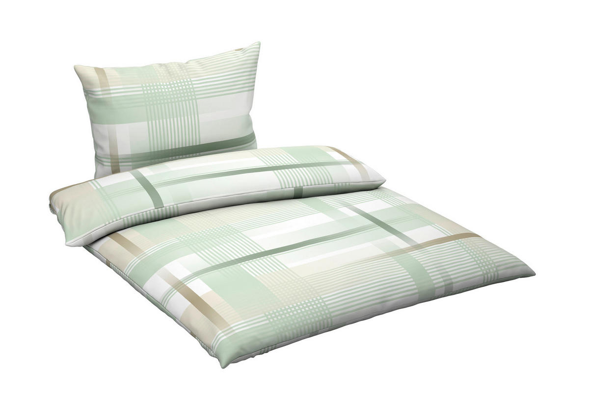 POSTEĽNÁ BIELIZEŇ, flanel, zelená, 140/200 cm - zelená, Konventionell, textil (140/200cm) - Esposa