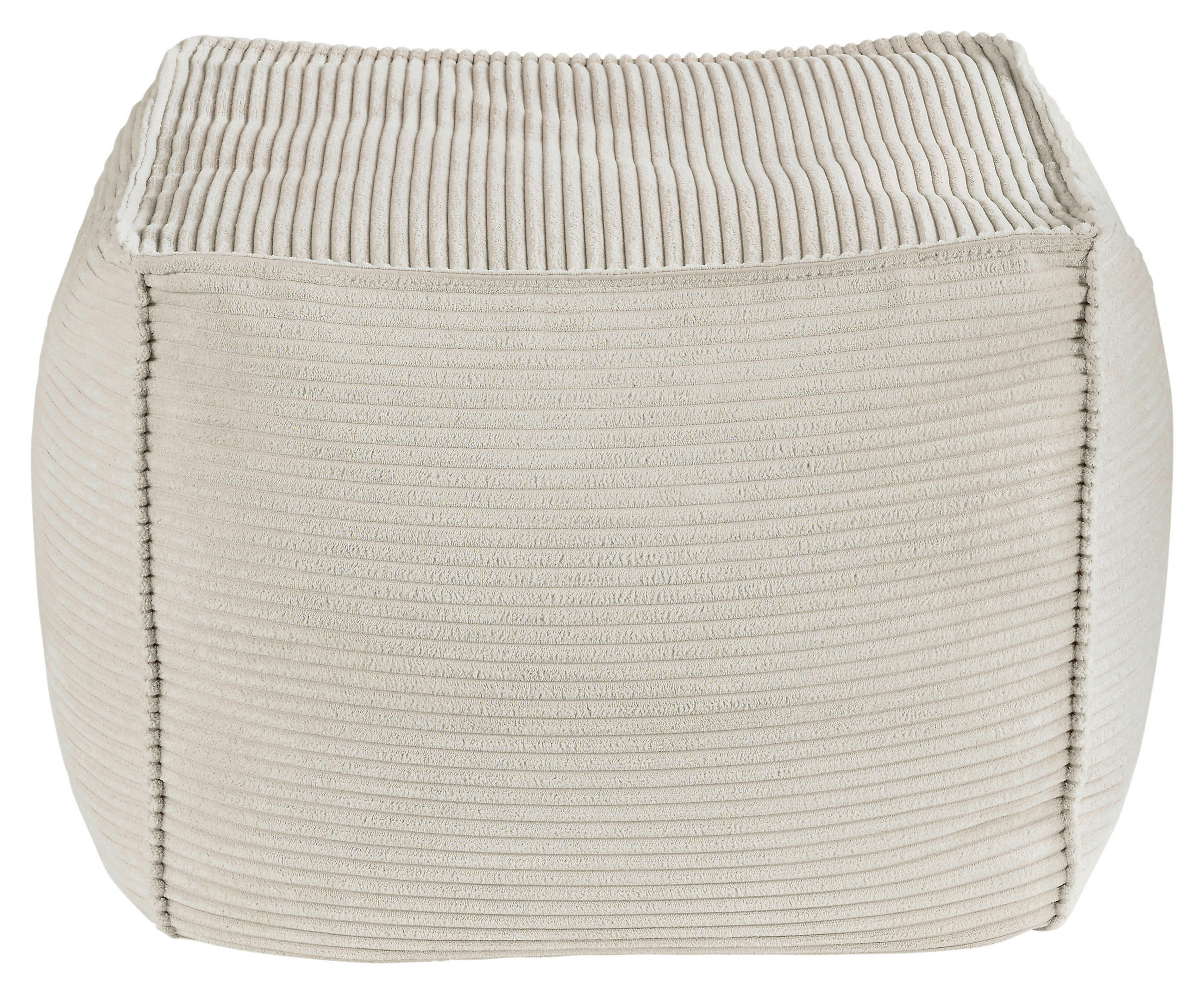 POUF in Creme Textil  - Creme, Konventionell, Textil (66/40/66cm) - Hom`in