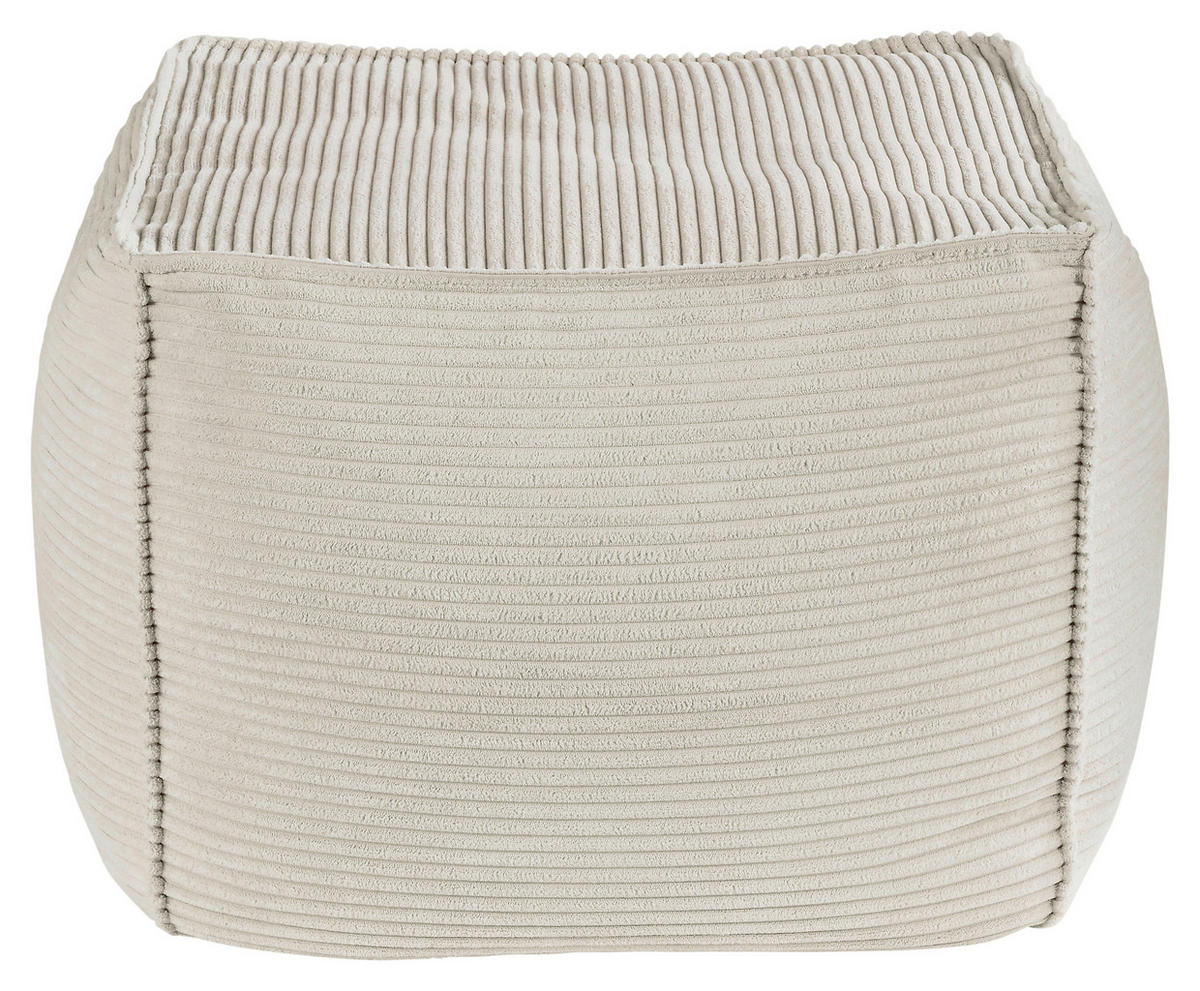 POUF in Creme Textil  - Creme, Konventionell, Textil (66/40/66cm) - Hom`in