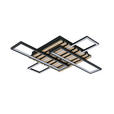 LED-DECKENLEUCHTE 73,5/66,5/7,5 cm   - Eichefarben/Schwarz, Natur, Holzwerkstoff/Kunststoff (73,5/66,5/7,5cm) - Novel