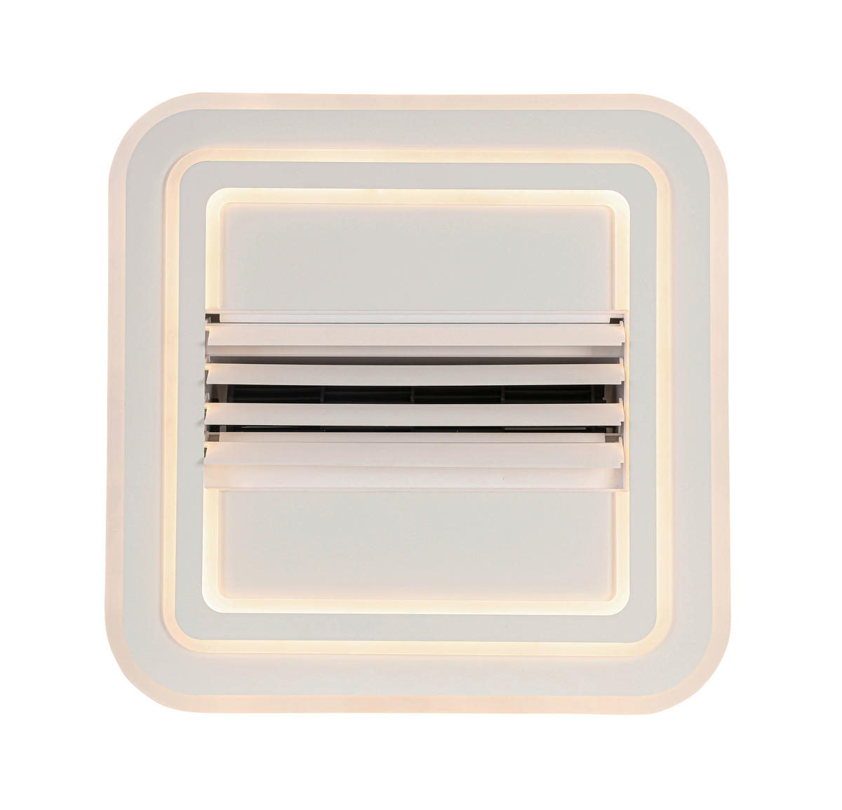 STROPNÝ VENTILÁTOR, 50/50/16 cm - čierna/biela, Basics, kov/plast (50/50/16cm) - Mican