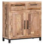 KOMMODE  in 90/85/40 cm  - Schwarz/Naturfarben, Design, Holz/Metall (90/85/40cm) - Landscape