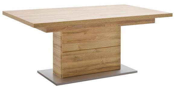 ESSTISCH in Holzwerkstoff 180(280)/100/78 cm - Eichefarben/Silberfarben, KONVENTIONELL, Holzwerkstoff (180(280)/100/78cm) - Cantus