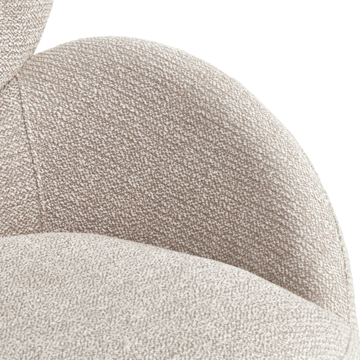 ARMLEHNSTUHL  in Eisen Webstoff  - Beige/Schwarz, MODERN, Textil/Metall (60/83/63cm) - MID.YOU