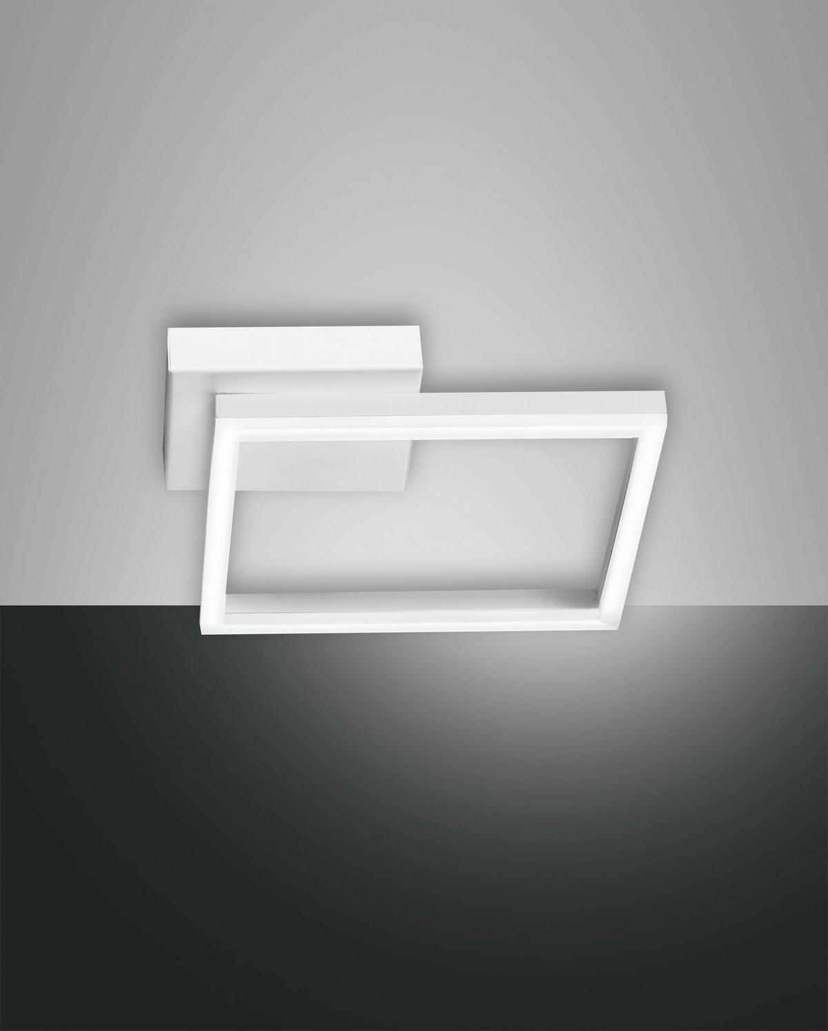 LED-DECKENLEUCHTE Bard 30/30/5,5 cm   - Weiß, Design, Kunststoff/Metall (30/30/5,5cm) - Fabas Luce
