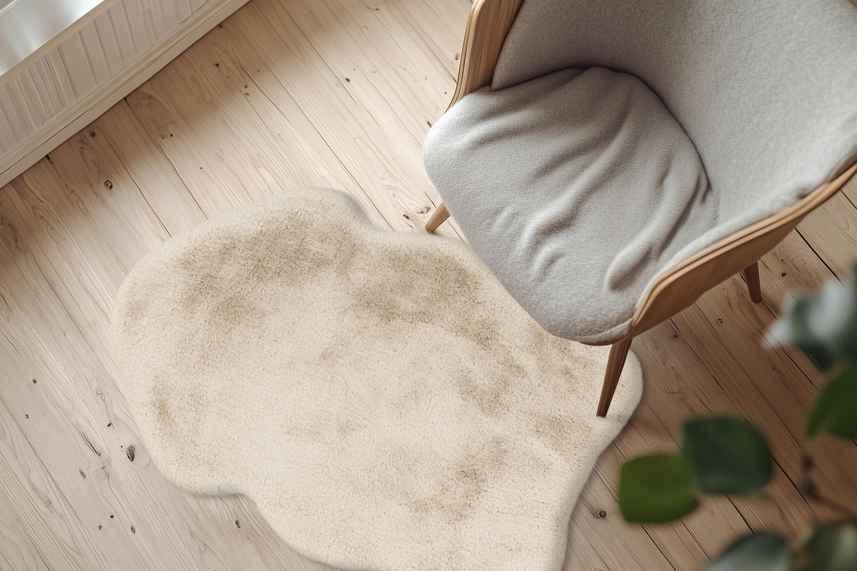 FELLTEPPICH 60/90 cm My Infinity Creme  - Creme, Design, Textil (60/90cm) - Obsession