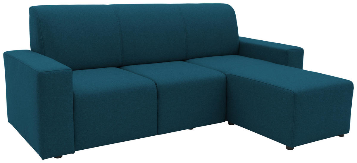 ECKSOFA Looks X Dunkelblau Webstoff  - Schwarz/Dunkelblau, Design, Kunststoff/Textil (222/150/88cm) - LOOKS by W.Joop