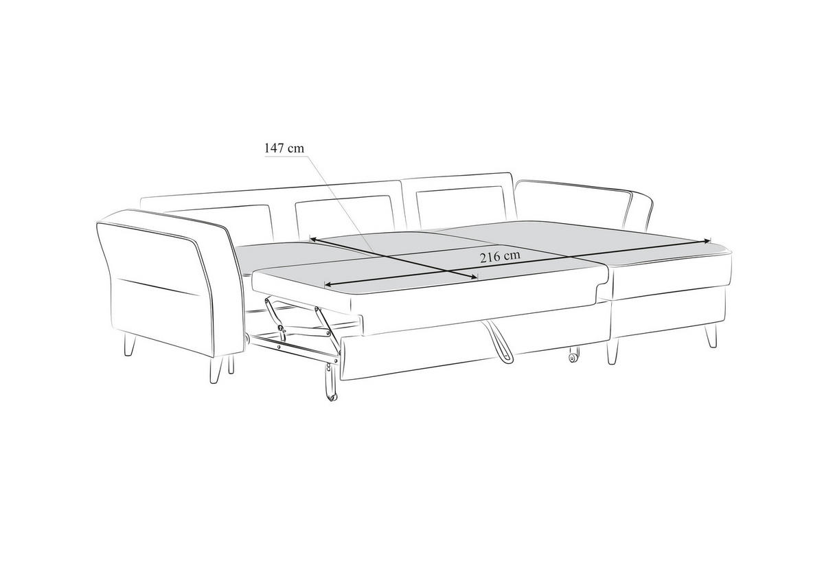 ECKSOFA in Flachgewebe Dunkelgrau  - Eichefarben/Dunkelgrau, Konventionell, Holz/Textil (265/159cm) - Carryhome