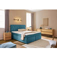 BOXSPRINGBETT 180/200 cm  in Hellblau  - Schwarz/Hellblau, Design, Kunststoff/Textil (180/200cm) - Xora