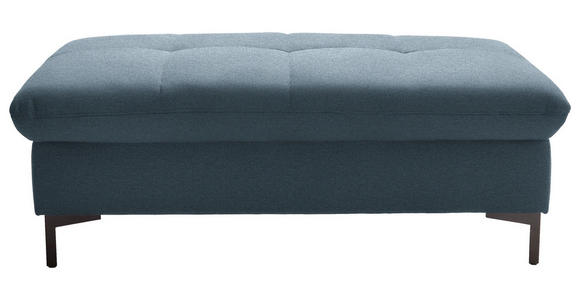 HOCKER in Textil Blau  - Blau/Schwarz, Design, Textil (124/46/68cm) - Xora