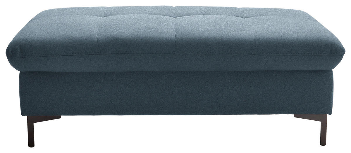 HOCKER in Textil Blau  - Blau/Schwarz, Design, Textil (124/46/68cm) - Xora