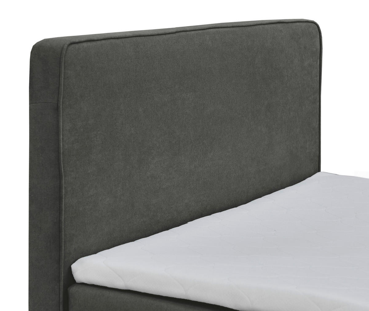 POSTELJA Z VZMETNICO 120 cm   x 200 cm  , tekstil antracit  - črna/naravne barve, Moderno, umetna masa/tekstil (120/200cm) - MID.YOU