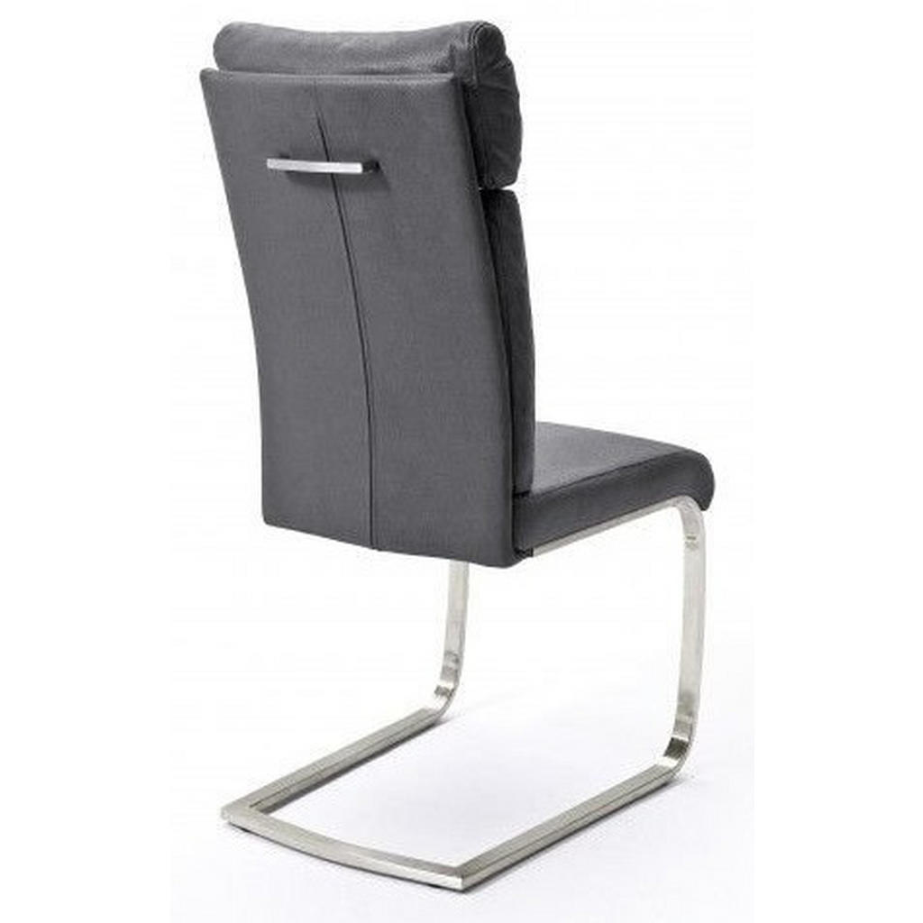 Thumbnail - Livetastic Schwingstuhl, Grau, Edelstahl, Metall, Textil, Flachrohr, C-Form, 46x106x62 cm, Esszimmer, Stühle, Esszimmers...