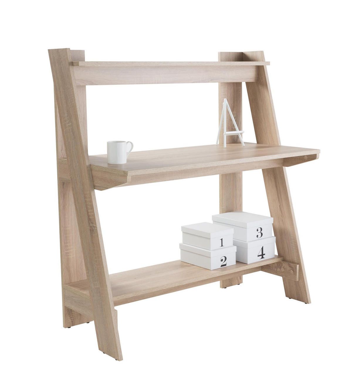 SCHREIBTISCH 110/121/55 cm  in Eichefarben  - Eichefarben, Design, Holzwerkstoff (110/121/55cm) - MID.YOU